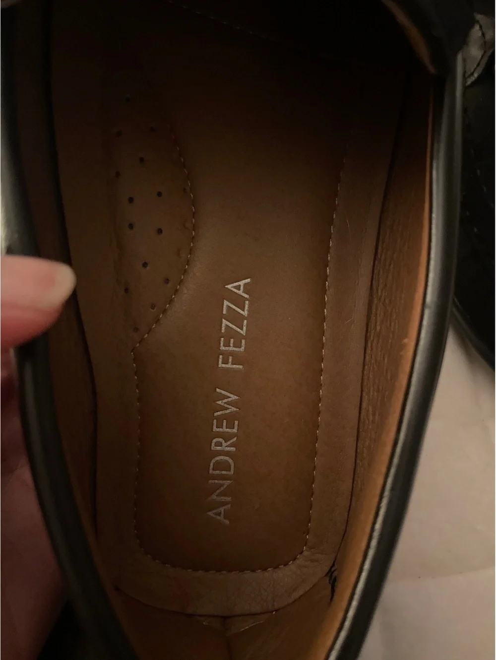 Andrew Fezza Men's Black Suede Loafers Size 8 with Leather Interior and Rubber T
